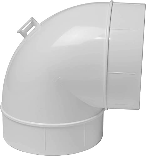 Vent Systems Ø125 mm Ellenbogen 90 Grad Rohrverbinder Flexibler Rundrohr Lüftungsschlauch ABS Kunststoff
