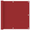 vidaXL Balkon Sichtschutz Bespannung Terrasse Windschutz Sonnenschutz Balkonbespannung Balkonverkleidung Rot 90x300cm Oxford-Gewebe