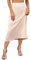 CYCLAMEN 2023 Sommer Satin Midi Rock Leichte Seide A-Linie Swing Rock Elegant Casual, Champagner, Mittel