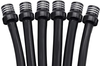 HISports 6 Stück Motorrad Kraftstoff Tankdeckel Ventil Entlüftung Schlauch,Universal Tankdeckel Aluminium Kraftstofftank Schwarz für Motorrad 50 cc 11 0cc 70 cc 125 cc