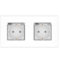 PULSAR Doppel-Steckdose mit Deckel Unterputz Glas Weiß, Zweifachsteckdose 250V 16A mit Klappdeckel, Steckdosen 2-Fach 157 x 86mm für Bad, Küche, Feuchtraum, IP44