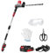 MZK 20V MAX 22.4-inch Cordless Pole Hedge Trimmer Attachment, 8-Feet Reach, Electric Hedge Trimmer with Extension Pole, Multi-Angle (Battery and Charger Included), ET1611-2