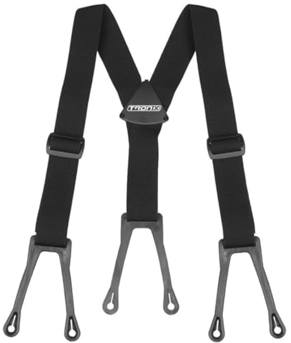 TronX Bretelle per pantaloni da hockey su ghiaccio, per adulti e ragazzi, nero, Junior (22 - 30 Waist)