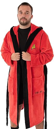 Star Trek Captain Montgomery Red Men's Dressing Gown | Embrace Galactic Luxury in Style