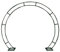 ALKOY Schwarzer Gartenbogen, Runder Metall-Hochzeitsbogen, Gewölbte Gartenlaube Mit Sockeln, Ballon-Blumen-Ring-Ständer-Kreis Für Den Valentinstag/Schwarz/Klein 2,4 * 2,0 M