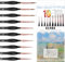 REJODA Juego de Pinceles para Pintura de Arte, 10 Piezas Extra Finos para Detalles Pinceles Pintura Acrilica, para Acuarela + Pintura al óleo - Pinceles para Modelar, Pintar por Números, Miniaturas