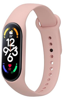 kwmobile Ersatzarmband kompatibel mit Xiaomi Mi Band 7 Armband - Fitnesstracker Band aus Silikon in Altrosa