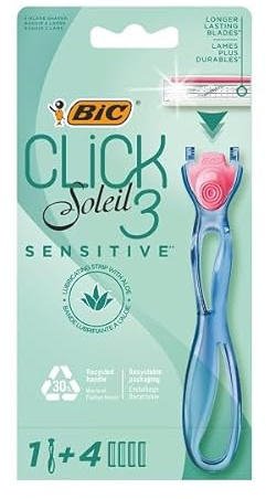 BiC Soleil Click3 Sensitive 4 Rasierblätter, Blister