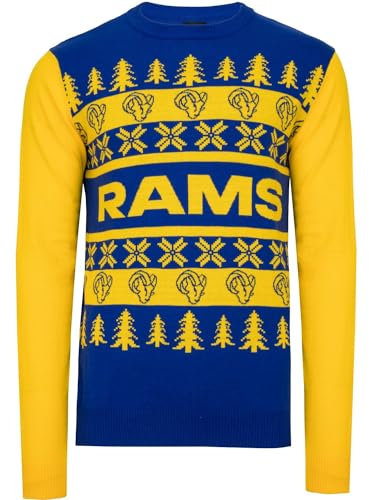 FOCO NFL Ugly Sweater Xmas Strick Pullover Los Angeles Rams - L