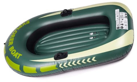 Aufblasbares Boot, 55 -Zoll -Kinderkajak mit Lenker, 1 Person hitzebeständiges aufblasbares Fischereiboot, faltbares verdickteres Kajak für 1 Person