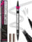 iMethod Microblading Augenbrauenstift - Eyebrow Pencil 2-in-1 Dual-Ended Augenbrauenstift mit 4-Micro-Gabelspitzen-Applikator & präziser Pinselspitze erzeugt natürliche Augenbrauen, Grey