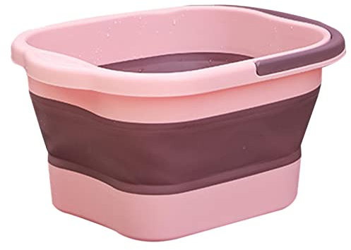 Folding Foot Bathtub, Footbath Tub with Massaging Rollers and Handle, Stress Relief Foot Spa for Family Pedicure, Soaking Tired Feet