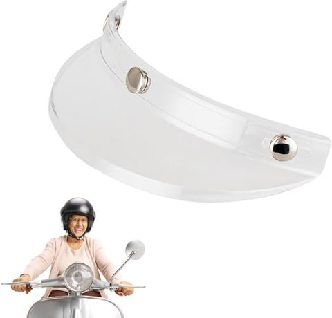 Motorbike Hat Shield - Motorbike Helmet Visor Guard, Helmet Sun Attachment Protector | Sun Shade Visor with Triple Clip Design, Easy Install Retro Style Helmet Accessories for Half Face Helmets