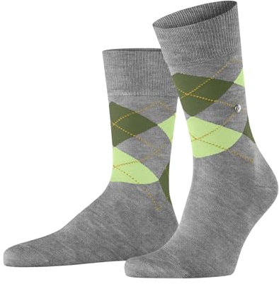 Burlington Herren Socken Manchester M So Baumwolle gemustert 1 Paar, Grau Light Grey 3613, 40-46