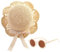 1 Sombrero De Paja para Niños, 1 Par De Gafas De Sol, Sombrero De Paja Suave, Sombrero De Paja De Encaje, Sombrero De Paja Dulce Y Dulce con Decoración De Lazo, Sombrero De Playa De Verano