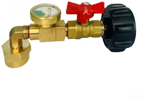 Zilimontt Régulateur de bouteille de gaz propane avec manomètre intégré, connecteur de charge de bouteille de propane avec compteur lumineux