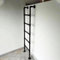 Metallleiter für Etagenbett, Wandmontage, Trittleiter und Feuerleiter, schwarz, 155 cm
