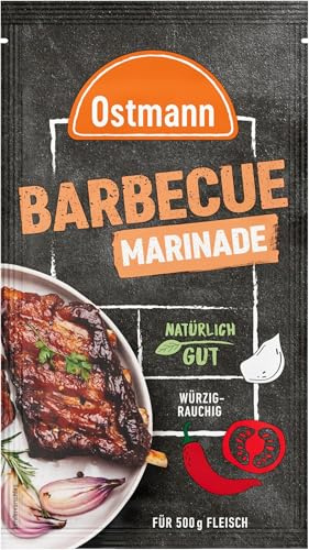Ostmann Gewürze – Barbecue Marinade, flüssige Grillmarinade, würzig-rauchiger Geschmack, Gewürzmischung für 500 g Fleisch, ideal zum Grillen & Verfeinern von Speisen, 60 ml (Packung mit 10)