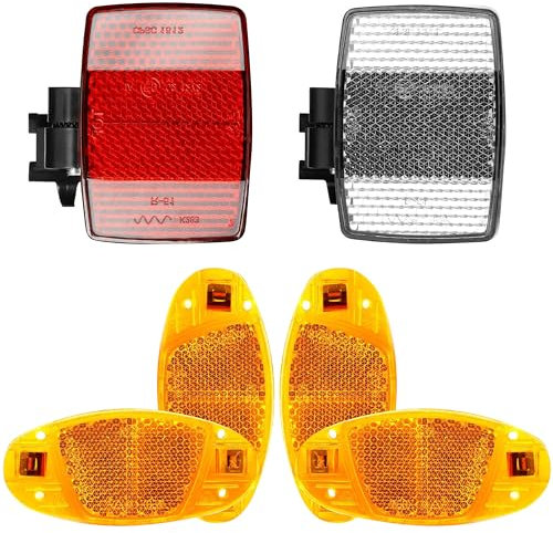 Esshogo 6er Set Speichenreflektoren Fahrrad, Speichen Katzenaugen, Fahrrad Reflektoren, Speichenreflektoren Fahrrad, Frontreflektor, Rückstrahler, Fahrrad Reflektoren Set Vorne Hinten für Rennrad