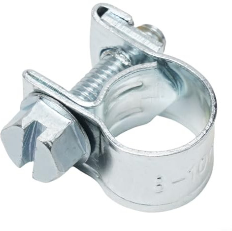 Aprilsunnyzone 10 mini abrazaderas de manguera de línea de combustible, para automoción, agricultura, planta, construcción, radiador refrigerante de tubería de gasolina diésel, abrazadera de