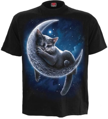 Spiral Velvet Moon Frauen T-Shirt schwarz Gothic, Katzen, Rockwear