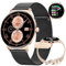 LIGE Damen Smart Watch Bluetooth Anrufe für Android iOS 100+ Sport 1.43 AMOLED Always-on Display Damen Smartwatch Schwarz Rosegold Frauen Smartwatch Herzfrequenz Schlaf Monitor
