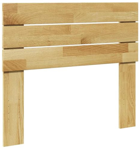vidaXL headboard 100 cm solid oak wood bedroom furniture, brown color - sturdy & durable back support, wooden legs - 102 x 3 x 79 cm fits 100 cm bed frame, ideal for comfortable reading or watchin...