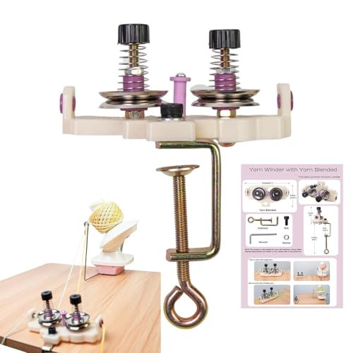 Guida per gomitoli di filato, guida avvolgente, guida a doppio lato con morsetto da tavolo, accessorio versatile per amanti, famiglie