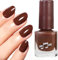 Quick-Dry Nude Brown Nail Polish - Oil-Based Formula, No UV Required, DIY Nail Art for Women