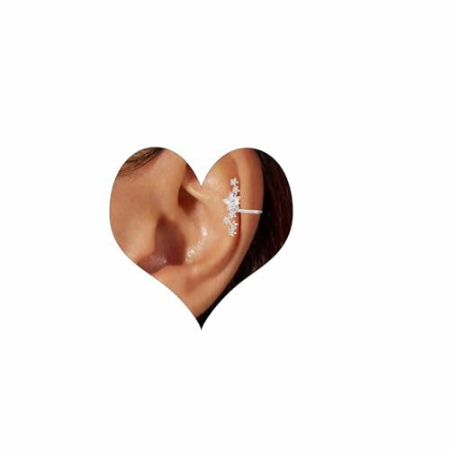 Ear Cuff Boucles d'oreilles Non Piercings Faux Piercing Oreille Femme Earcuff Boucles Oreille Sans Trou Helix Cartilage Manchette Oreille Femme Hypoallergéniques