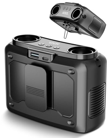 CHILLGO Portable Waist Clip Fan, Rechargeable Personal Cooling Device, Dual Fan Design, Gray