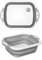 LiangYuanZen 3-in-1 Multifunktion Schneidbrett, Faltbar, für Waschen und Lagern von Obst und Gemüse Verwendet Werden, für Küche, Camper, wohnmobil zubehör,Outdoor.(Grau)