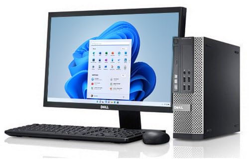 Générique Ordinateur de Bureau Rapide, Quad Core i5, 16 Go RAM, 240 Go SSD, Windows 11 Pro, Wi-FI, Moniteur LCD 22'' VGA HD, Clavier et Souris, Certifié Remis à Neuf, Open Office 2025,(Reconditionné)