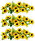 Griwuut 3 Stück Künstliche Sonnenblumen Girlande 2,4m Blumengirlande Sonnenblumengirlande Seidenblumen Hängedeko für Gartenzaun Zuhause Hochzeit Wand Party