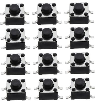 PRETYZOOM 100 Stücke Schalter Momentary Push Button Industrielle Taktile Micro Drehen Takt Taste Ersatz Schaltung Push Kunststoff