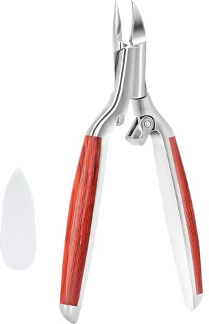 Nagelschere Fussnägel für Dicke und Tief Eingewachsene Zehennägel, Nagelzangen für Fussnagelzange Profi aus Edelstahl mit Holzgriff, Präzision Zehennagelschere für Fußnägel und Fingernäge