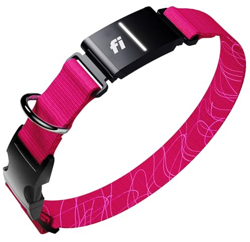 Fi Smartes Hundehalsband der Serie 3+, GPS-Hunde-Tracker und Aktivitäts- und Fitness-Monitor, wasserdicht, LED-Licht, Fluchtwarnungen, bundesweite Abdeckung [kostenlose 6-monatige Mitgliedschaft