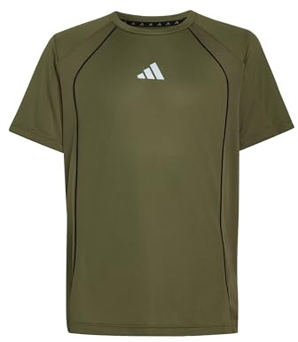adidas Unisex Kinder Tech Apparel Climacool Shirt, Olive strata/Reflective Silver, 15-16 Years
