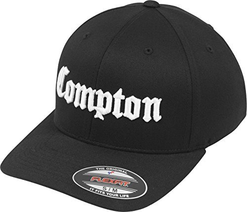 Mister Tee Jungen Kappe Compton Flexfit Cap, Blk/wht, S/M, MT296
