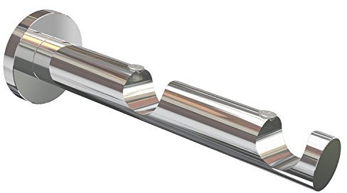 Flairdeco Träger offen für 20 mm Ø Gardinenstange, 2-läufig, Metall, Chrom