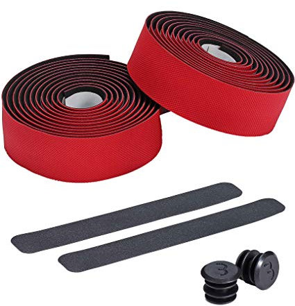 BBB Cycling Fahrrad Moutainbike Lenkerband Flexribbon Gel für Rennräder, BHT-14, Rot, 200 x 3 cm