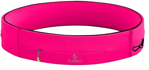 FlipBelt Zipper - Laufgürtel für Handy & kleines Zubehör - Sport-Bauchtasche für Damen und Herren - XS - Rosa (Hot Pink)