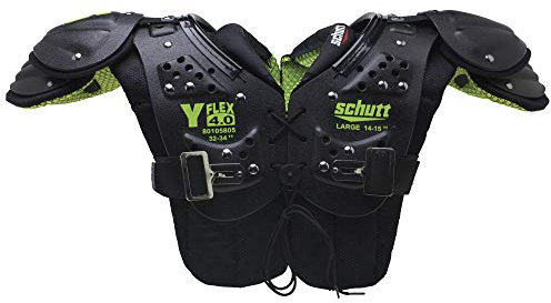Schutt Sports y-Flex 4.0 All Purpose Schulterpolster, Shoulder PAD Y-Flex 4.0 All Purpose XXS BK/NG, Black/Neon Green