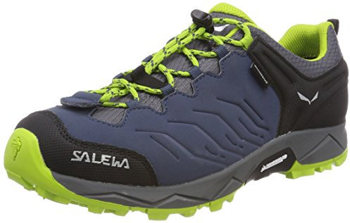 Salewa JR Mountain Trainer Waterproof Zapatos de Senderismo, para Unisex niños Azul (Dark Denim Cactus), 33 EU