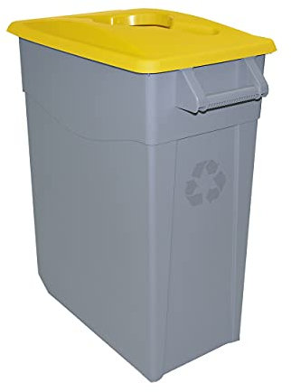 Denox Poubelle recyclage 65 L Jaune