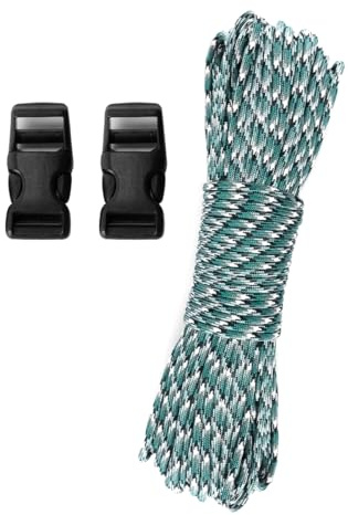 Namvo 550 Paracord Mil Spec Typ III 7 Strang Fallschirm Schnur Gesamtlänge 100ft / 30 Meter -Grasgrüne Tarnung
