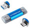 Wansenda OTG USB Flash Drive 2 in 1 USB Stick USB 3.0 & Type-C Pen Drive 16GB 32GB 64GB 128GB USB for Android Devices/PC/Mac (128GB, Blue)