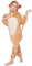 corimori - Louis der AFFE Kinder Jungen Mädchen Onesie Jumpsuit Anzug Kostüm Verkleidung (Gr. 130-150 cm), Hellbraun