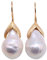 JYX Pearl Ohrringe Sterling Silber Weiß Barock Süßwasser-Zuchtperlen Tropfen baumeln Ohrringe, Perle, Perle