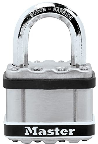 Master Lock M5EURDSTS Candado de resistencia Cubierta del cuerpo de acero laminado, Arco Normal + Marine, Proteja con seguridad barcos y puertas en un entorno naval